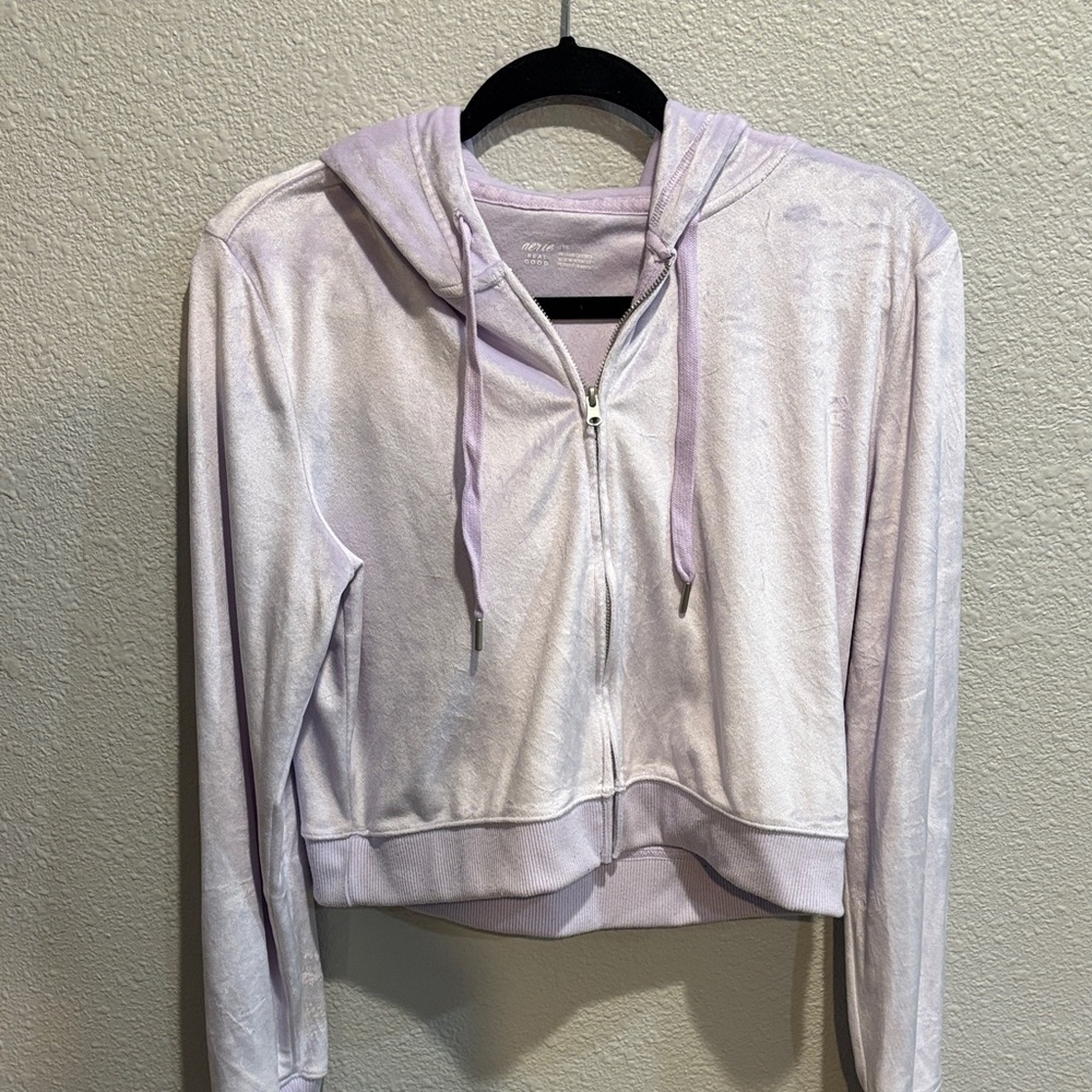 Aerie Light Purple Zip-Up Hoodie